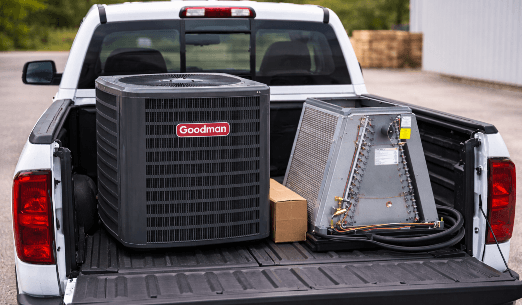 showing a new air conditioning system in a truck